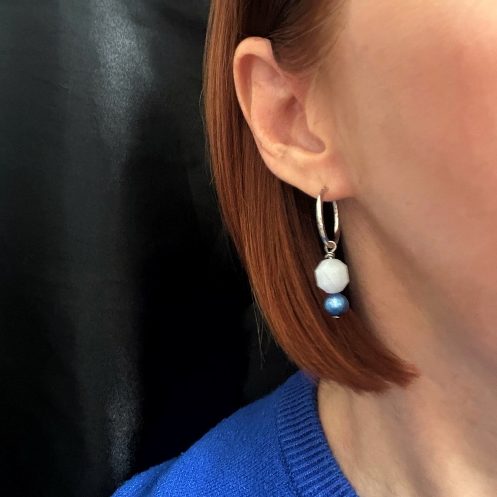 Kyanite & Aquamarine Earrings | Cleansed & Activated